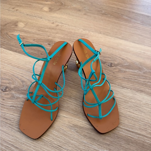 Cult Gaia Soleil Strappy Leather Sandals - Picture 2 of 11